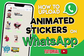 show you how to upload animated stickers on whatsapp, tutorial