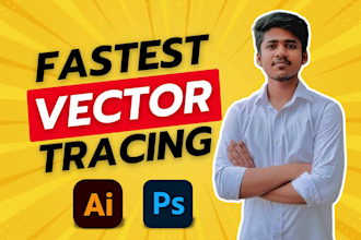 do vector tracing , vector, svg, eps, pdfs, pngs, dxf in 30 minutes