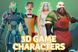model, rig, and animate stylized 3d game characters