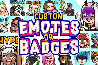 create custom twitch emotes or sub badges for your stream