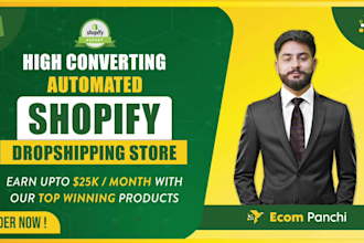 build automated dropshipping store or shopify website design