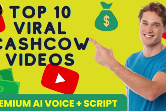 create youtube top 10 videos, cash cow, faceless videos, for make money