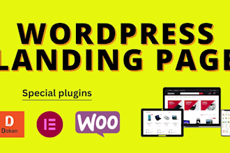build a professional and modern responsive wp landing page
