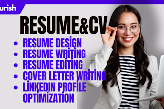 perform professional resume design and CV design