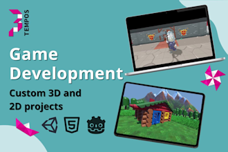 develop a complete 2d or 3d game and handle the full online publishing process