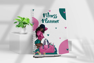 design a unique notebook cover, journal, planner and pages for KDP