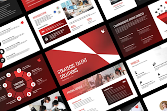 design presentation, pitch deck, portfolio in canva, indesign, or powerpoint