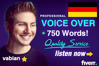 record a native german voice over for image films, socialmedia and more