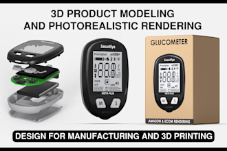 create 3d cad models and realistic renderings for product design and 3d printing