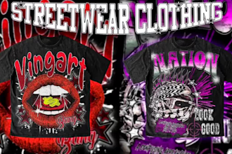 design your streetwear brand, cutting edge and vintage inspired