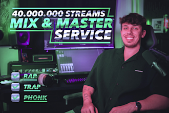 mix and master your rap, trap, phonk and hiphop song within 24 hours