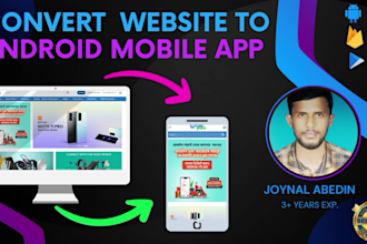 convert website to android  mobile app expertly
