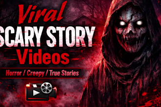 create scary, horror stories and scary videos for youtube channel