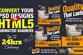 convert your PSD designs to HTML5 animated banners