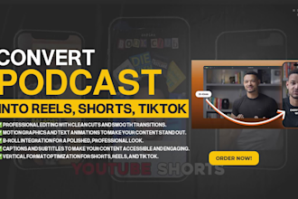 create shorts, reels, tiktok from your podcast
