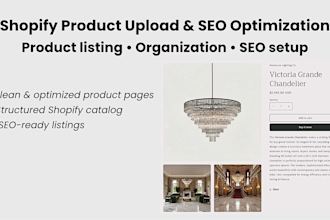 help with shopify product listing and SEO optimization