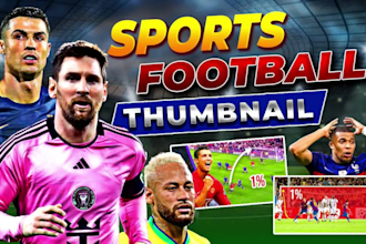 design eye catchy sports, football, nba, nfl or gym thumbnail for youtube