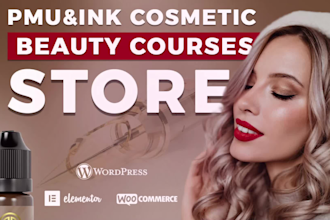 create beauty website, skincare supply, pmu, ink cosmetic store or site redesign