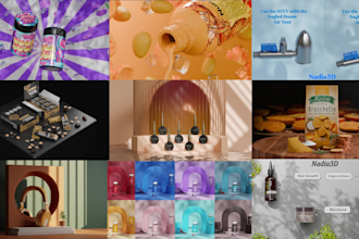 do 3d modeling 3d rendering, product photo and product animation