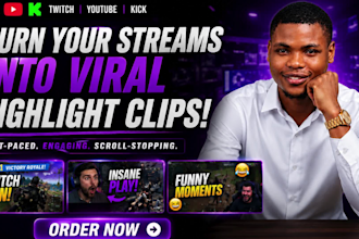 edit engaging stream highlights for twitch, youtube, and kick