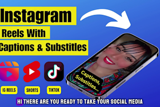 edit attractive instagram reels with captions, substitles