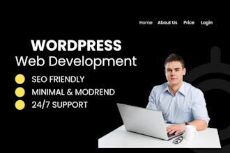 design your SEO friendly minimal and modern website on bluehost and godaddy