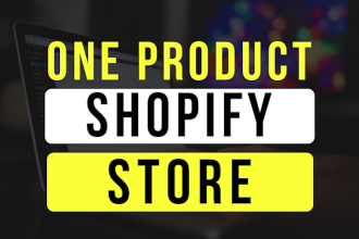 create one product shopify store, shopify dropshipping store