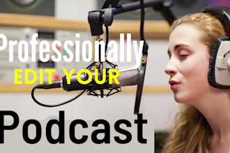 professionally edit and mix your podcast or dialogue