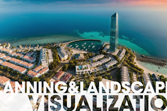 do render 3d image and animation for planning, garden landscape