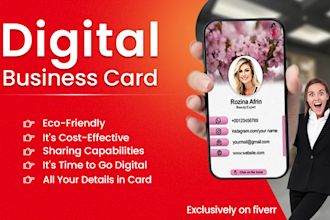 do clickable digital business card, printable card design with qr code