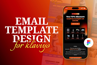 design editable figma email templates for klaviyo newsletters and campaign