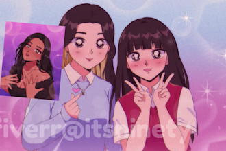 turn your picture to 90s anime style