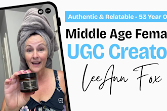 create middle age selfie style ugc videos
