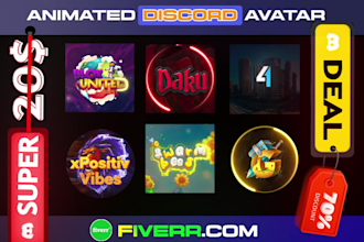 create custom animated 2d discord logo, banners, and gifs