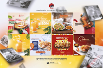 create food banner product design