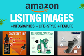 design unique infographics and life style for amazon listing images