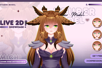 design and rig a high quality anime live2d vtuber model