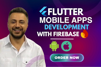 develop a complete flutter mobile app with firebase backend