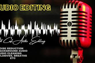 clean your audio file, enhance, noise reduction like podcast
