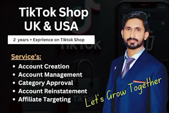 setup tiktok shop or tts virtual assistant and tik tok shop dropshipping VA