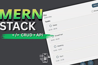 develop mern stack web as full stack developer