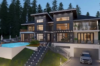 create 3d architectural animation 3d walkthrough animation villa exterior