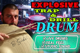 record explosive trap and drill drum tracks for your song
