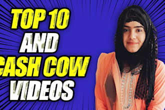 do top 10 , faceless, cash cow , youtube videos with voiceover