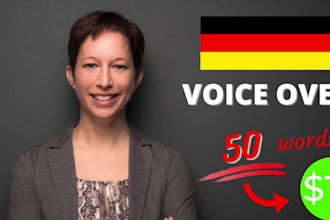 produce a female german voice over in a nice voice