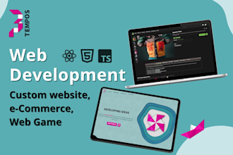 develop a custom website, portfolio, ecommerce or web game