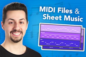 create midi files or sheet music for any song