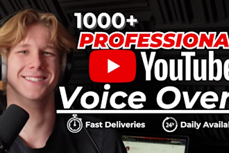 record a professional american voiceover for youtube