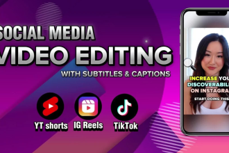 edit and create reels, shorts, youtube video and add captions and subtitles