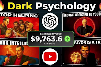 create faceless dark psychology video, human behavior fact youtube automation